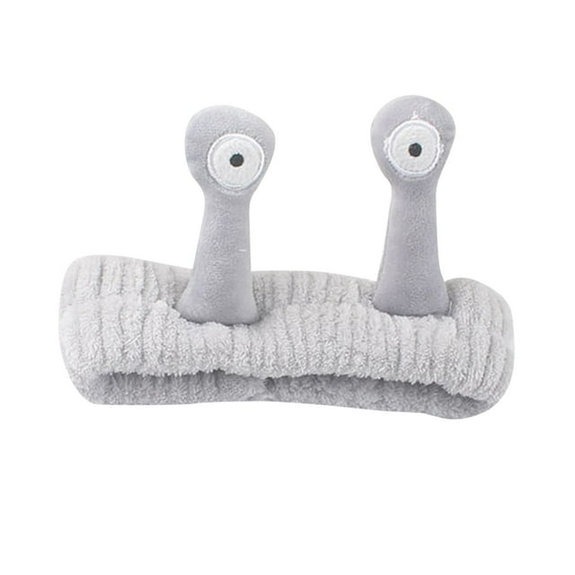 Gray Heardband Cute Plush Pressure Headband Multicolor Face Wash Headband