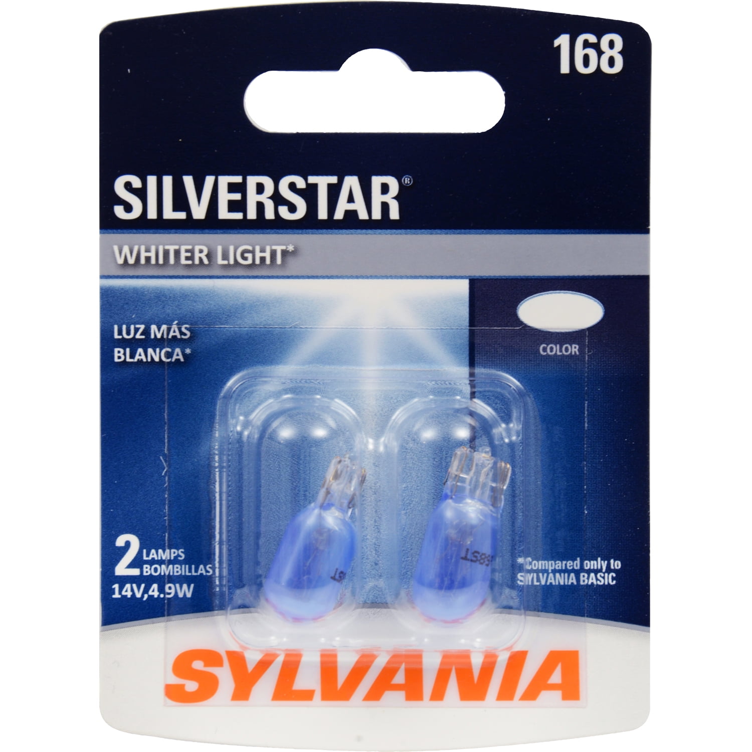 SYLVANIA Ideal for Interior Lighting Contains 1 Bulb 168 T10 W5W ZEVO LED Blue Bulb Bright LED Bulb 