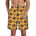 thumbnail image 2 of Uemuo German Shepherd Woof Pattern Men's Swim Trunks Hawaiian Beach Bathing Suit Swimsuits Beach Quick-Dry Shorts with Pockets-Small, 2 of 9