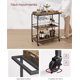 thumbnail image 4 of VASAGLE Carrito de Cocina con Ruedas, Carrito Auxiliar con Bandeja Extraíble, 40 x 88 x 96 cm, Ruedas Universales, Marrón Rústico y Negro, 4 of 5