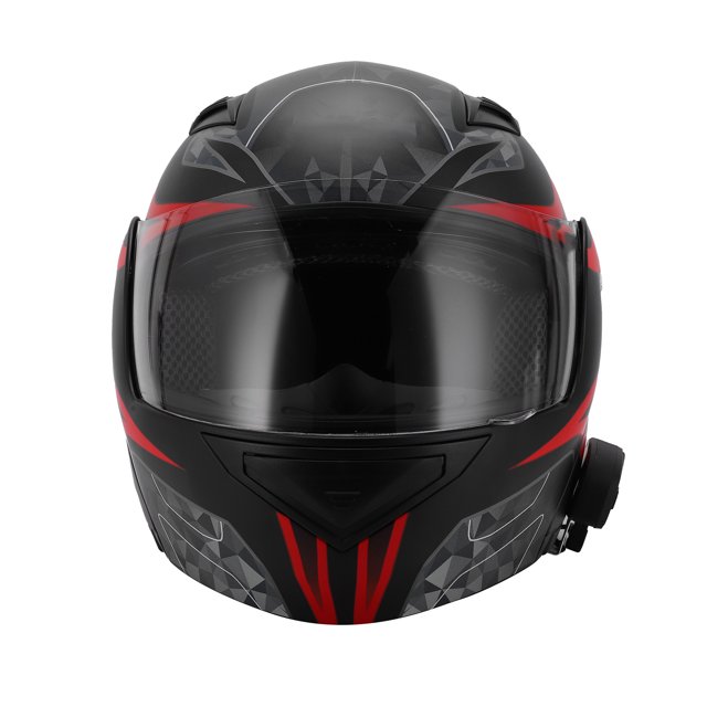 Motocicleta Casco Flip Up Anti Fog Dual Dual Dual Hands FM Radio FM Batteryl de 1200 Mah