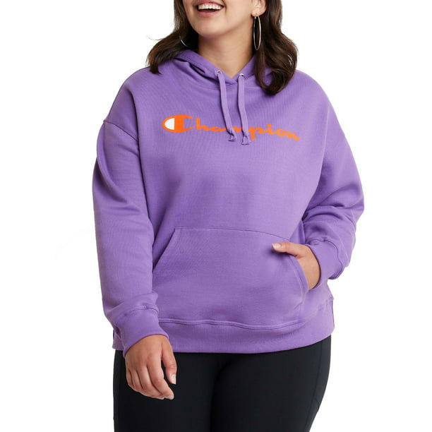 Champion Women's Plus Size Powerblend Logo Graphic Hoodie - Walmart.com
