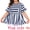 Blue White, variant on DARING DIVA Women's Plus Babydoll Ruffle Peplum Top 4X Blue White