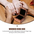 thumbnail image 3 of Gymnture Ring Box Jewelry Case Gift Wedding Holder Boxes Wood Proposal Engagement Storage Display Wooden Ceremony Rustic Bearer, 3 of 10
