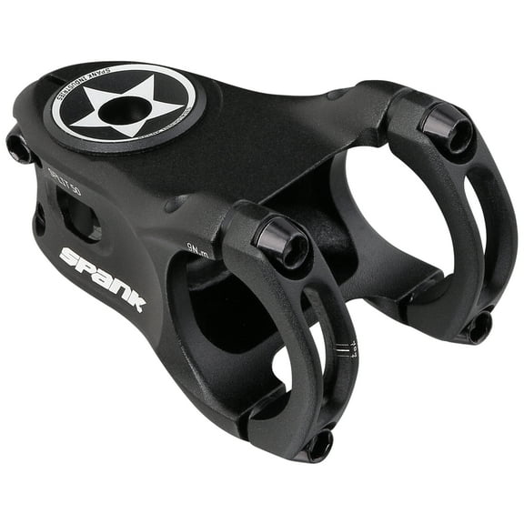 Spank Split 35 Bike Stem 50mm Length 35mm Bar Clamp  /-0 Rise Black Aluminum MTB