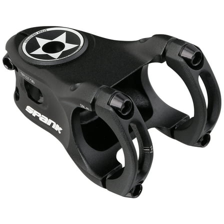 Spank Split 35 Bike Stem 50mm Length 35mm Bar Clamp /-0 Rise Black Aluminum MTB