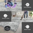 thumbnail image 5 of Shag Runner Rug for Bedroom Living Room 3x7 Upgrade Non-Slip Fluffy Soft Bedside Rugs,Shaggy Gray Carpet for Kids Girls Boys Dorm Nursery Home Decor Aesthetic, 5 of 15