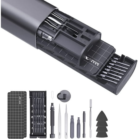 

FSXUOLIPI POP to GO Precision Screwdriver Set 60-Pieces Hobby and Repair Set DIY PC Phone Hardware Electronic Devices Repair Watch Portable Compact 4mm Bits Slim Rotating Screwdriver Tweezers