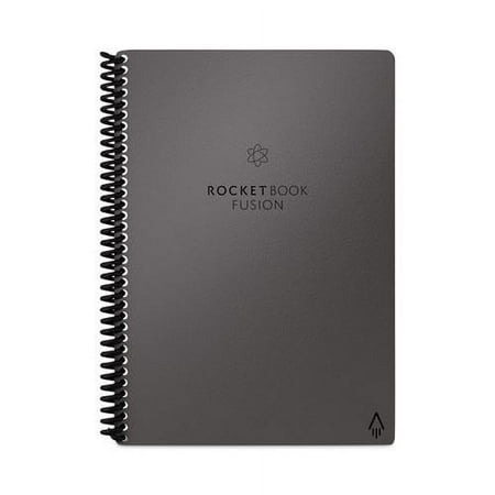 Rocketbook - Fusion Smart Reusable Notebook 7 Page Styles 6" x 8.8" - Deep Space Gray