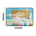 thumbnail image 3 of TUTUnaumb Happy Easter Doormat Kitchen Mats Easter Bunny And Flowers Pattern Bathroom Rugs Soft Outdoor Indoor Holiday Welcome Mat Floor Mat Ideal For Easter Decor Home Entry Kitchen Bathroom-Blue, 3 of 6
