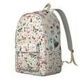 thumbnail image 2 of Waterproof Backpack with Butterfly and Floral Print, Lightweight School Bag Featuring Cute Tropical Pattern, 2 of 5
