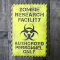 thumbnail image 5 of Metal Zombie Research Facility Warning Sign Man Cave Kids Room Door Home Bar Wall Decor, 5 of 5