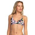 thumbnail image 2 of Roxy Women's Standard Beach Classics Athletic Bikini Top, Anthracite S Sweet Escape, XS, 2 of 4