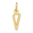 thumbnail image 1 of 14k Small Slanted Block Initial V Charm in 14k Yellow Gold, 1 of 3