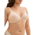 thumbnail image 4 of INSPIRE CHIC Women's Front Closure Lace Trim Underwire Plunge Bras Plus Size Adjustable Straps Lingerie M Beige, 4 of 4