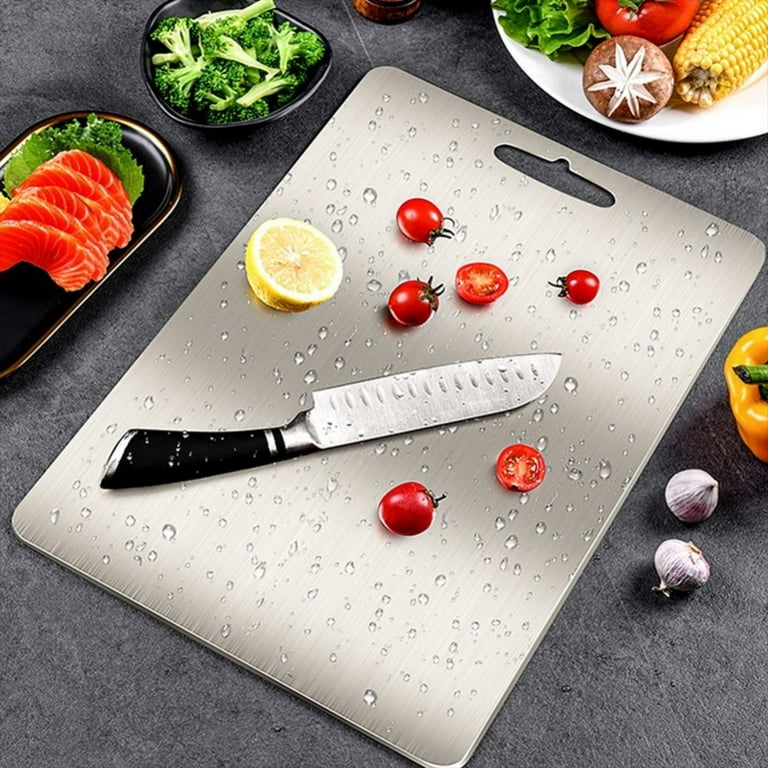Yannee Cutting Board,Extra Large Stainless Steel Chopping Board for Home  Kitchen,34*23cm Butcher Block for Chopping Meat and Vegetables-1 Pcs 