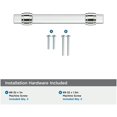 thumbnail image 3 of Amerock Glacio 3-3/4 in (96 mm) Center-to-Center Clear/Polished Nickel Cabinet Pull, 3 of 7