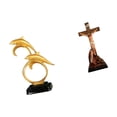 thumbnail image 6 of Dolphin Figurine Jesus Sculpture Ornament Resin Material for Home Office Shelf Religious Decor Display, 6 of 8