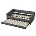 thumbnail image 6 of MAYEERTY Twin Size Upholstered Tufted Sofa Bed with Drawers, Dark Grey, 6 of 8