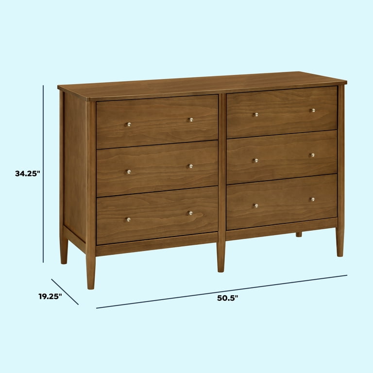 DaVinci Frem 6-Drawer Dresser in Walnut - Walmart.com