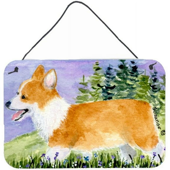8 x 12 in. Corgi Indoor Aluminium Metal Wall Or Door Hanging Prints