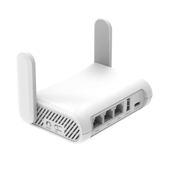 Router WiFi de Viaje Portátil AC1200 Dual Band con OpenWrt y VPN Gigabit Repetidor de Internet Inalámbrico para Hogar Negocio RV y Crucero - Negro