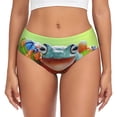 thumbnail image 1 of Balery Flying Frog On Branch Ropa Interior de Algodón para Mujer con Dibujo – Braguitas Cómodas y Elásticas, Estilo Clásico-Large, 1 of 6