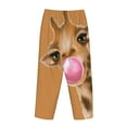 thumbnail image 5 of Bingfone Pajamas For Women,Funny Giraffe Blowing Bubble Pajama Pants With Pockets-Large, 5 of 9