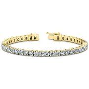 YEIDID INTERNATIONAL 11.00CTTW Round Cut Tennis Bracelet in 18k Gold