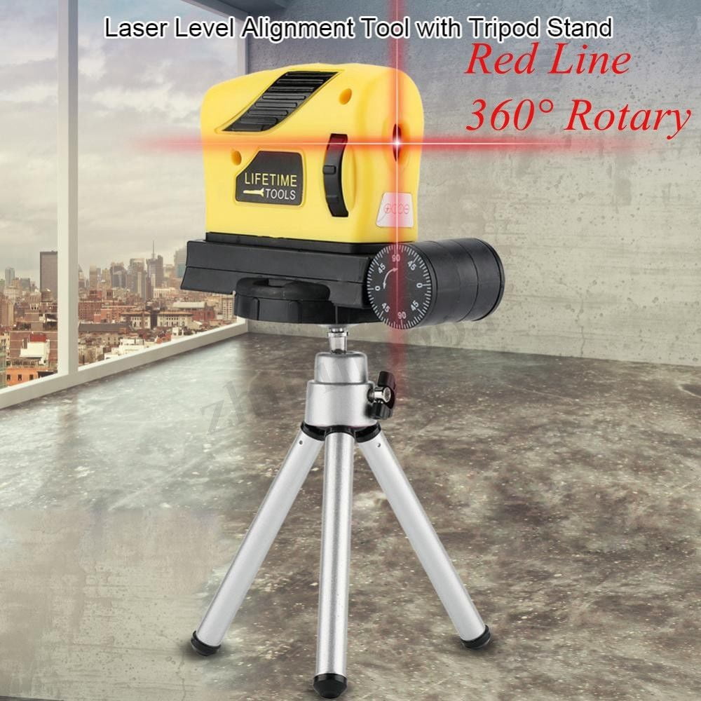 16" Laser Level with Swivel Head Tripod & Case Included 360 Degrees Rotation 