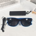 thumbnail image 3 of Waroomhouse Plastic Sunglasses Unisex Sunglasses Party Sunglasses Light Up Led Unisex Wire Neon Glow the Dark Lightweight Photo Prop Hop Kids Adults Ktv Glasses, 3 of 8