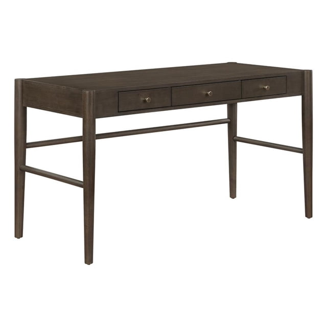 Scranton & Co 54" Writing Desk in Burnt Ash Finish with Gold Hardware
