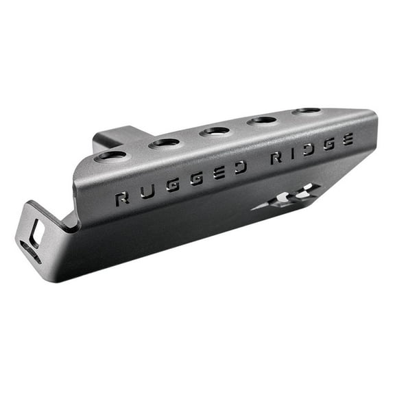 Rugged Ridge by RealTruck Hitch Skid Plate for Jeep JK/JL/JT | Steel, Black | 18013.01 | Compatible with 2007-2024 Jeep Wrangler JK/JL; 2020-2024 Jeep Gladiator JT w/ 2" Receiver Hitch