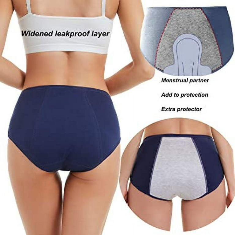 DEFNES) Women's Underwear Leak Proof Menstrual Underwear Cotton