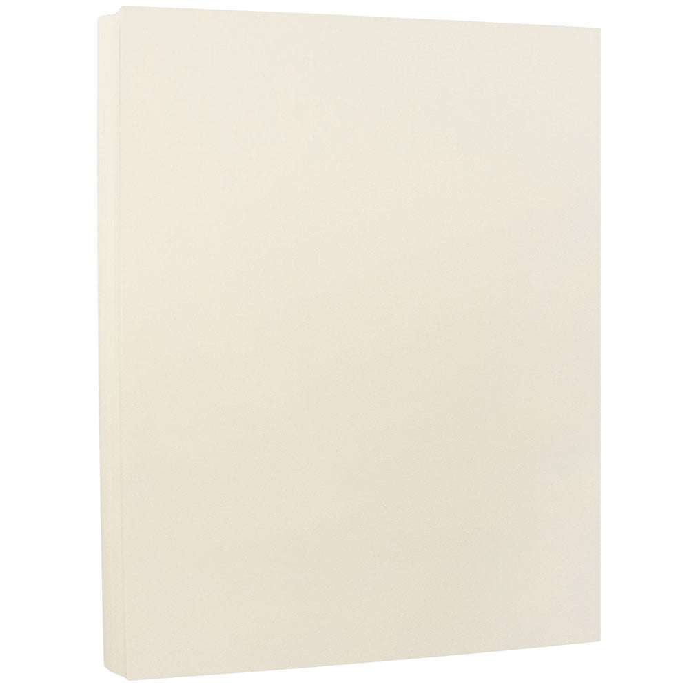 JAM Paper & Envelope Strathmore 80 lb., Cardstock, 8.5 x 11, Ivory Wove, 50 per Pack
