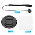 thumbnail image 3 of Uxcell 82mm Lens Cap Set, 5Pack Sides Pinch Snap Camera Lens Cover, Black, 3 of 6