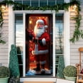 thumbnail image 2 of Christmas Door Cover 35 x 71 Inches – Santa Claus Design Polyester Holiday Door Banner – Indoor/Outdoor Christmas Decoration for Front Door, Wall or Party Background, 2 of 5