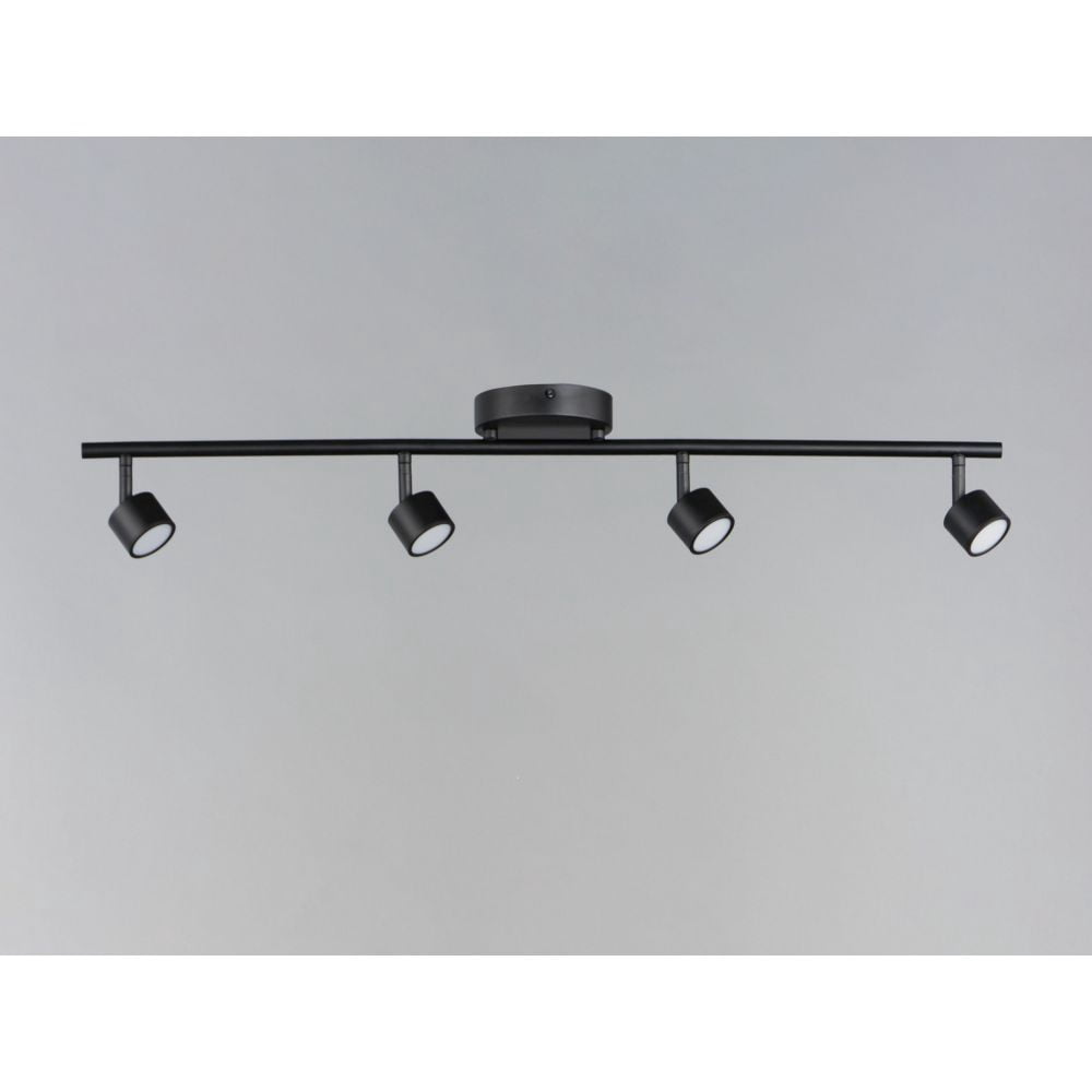 Taylor 4 - Light Black Contemporary - LED Aluminum And Steel Track Lighting