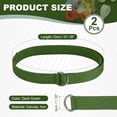 thumbnail image 2 of Uxcell Web Football Belt, Men Canvas Belt Web Flag Football D Ring, Adjustable Soccer Replacement Strap 51 Inch & 2 Pcs & Canvas & Dark Green, 2 of 7