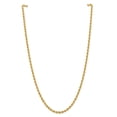 thumbnail image 3 of Diamond2Deal 10K Yellow Gold 4 mm Regular Rope Chain Necklace for Mens 22", 3 of 6