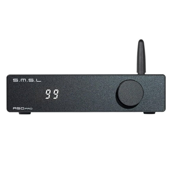 S.M.S.L A50 PRO HiFi Power Amplifier, High/Low pass filter 2.1-Channel, Infineon's MA12070P Chip, Bluetooth 5.0/USB/Optical/HDMI/AUX input Passive su