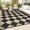 Black Coffee, variant on Outdoor Rug 8x10 Area Rugs for Patio Waterproof Plastic Straw Rug Reversible Patio Rugs RV Camping Outdoor Carpet for Porch Patio Outside RV Deck Balcony Picnic Beach Decor Trellis-Black/Grey