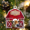 thumbnail image 3 of Árbol De Navidad Decoración Navideña De Madera Tema De Granja Adorno Colgante Adorno Decoración De Fiesta De Navidad Accesorios Vogacara HA040080-02, 3 of 6