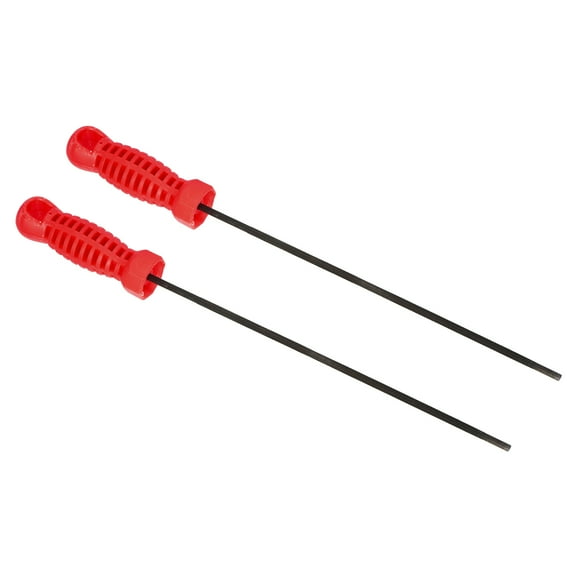 Uxcell Chainsaw Chain Sharpening File, 2 Pack 5/32-Inch (4.0 Mm) Round Chain Saw Sharpener File, Red