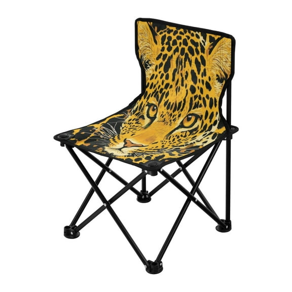 Outdoor Folding Chair 14.46x14.46x22.83 Inches, Camping Folding Chair Easy to Carry Ideal for Outdoor Picnics Camping Park Fishing The Golden Panther