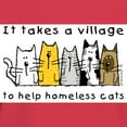 thumbnail image 3 of CafePress - Takes A Village, Feral Cats T Shirt - Women's Traditional Fit Dark T-Shirt, 3 of 4