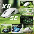thumbnail image 3 of ATTACK SHARK X8SE Mouse for Large Hand, 55g SUPERLIGHT, PixArt PAW3311 Gaming Sensor, BT/2.4G Wireless/Wired, Adjustable DPI up to 25000, 500mAh Battery (White), 3 of 9