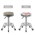 thumbnail image 5 of Xecao's Watercolor Red Truck And Fir Tree Print Stool Covers offer stylish, washable protection for PU round bar stools, perfect for home or commercial use., 5 of 7