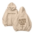 thumbnail image 2 of TIANZEN Womens Casual Long Sleeve Graphic Tee Shirts Hooded Sweatshirts Pullover Tops For Women Tunic Jacket, 2 of 6