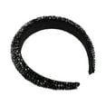 thumbnail image 6 of Unique Bargains 1 Pc Rhinestone Headband for Women Bling Padded Hairband Hair Accessories Black 1.18 Inch Wide, 6 of 7